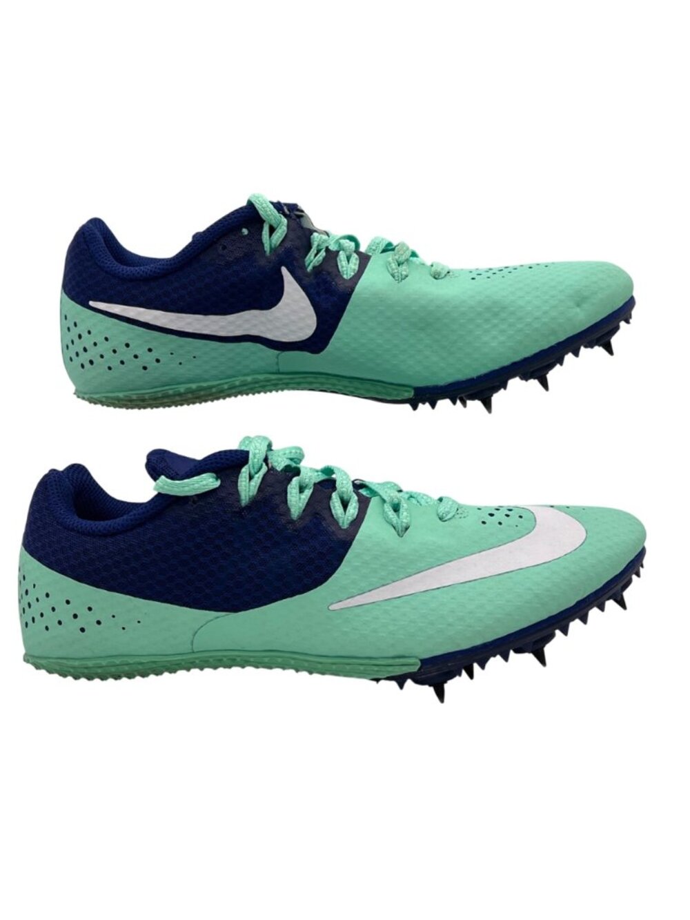 Nike Rival S Racing Sprint Track Spike Shoes Womens US 8 EU 39 Mint Green & Navy - Picture 2 of 16